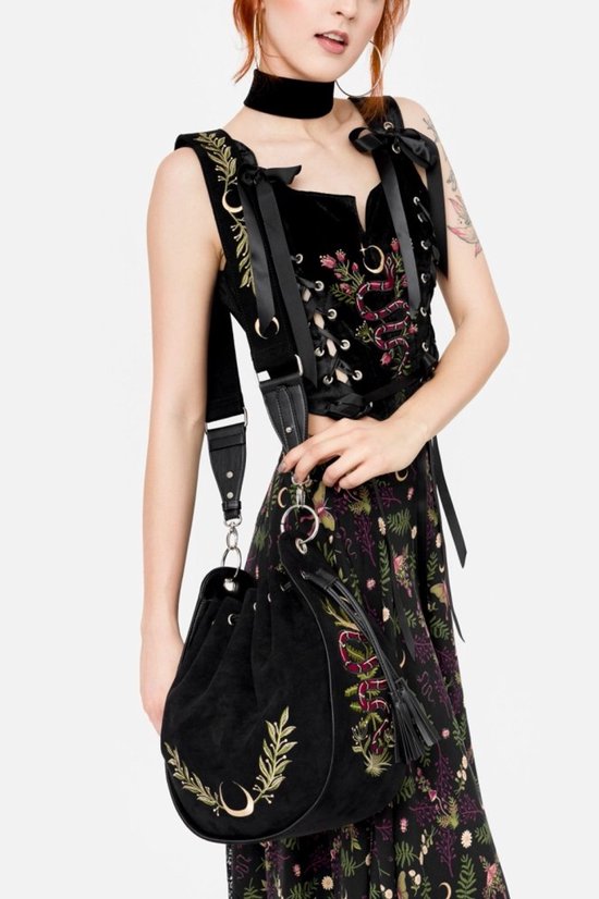 Restyle - Sac bandoulière Serpent's Lair - Zwart