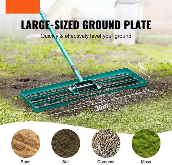 Aérateur à Gazon Roulant De 46 Cm, Scarificateur Manuel à Pointes Rotatives 46 X 15 X 127 Cm Vert 683dae8c5dae52b255fb4849