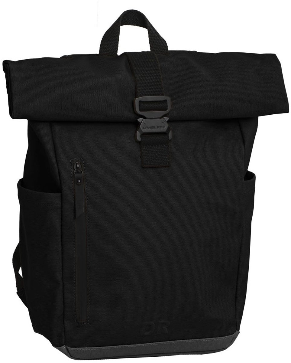 Daniel Ray Griffith Coated Canvas Rolltop Rugzak - Laptoprugzak 15,6 inch - Schoolrugzak 22 Liter - Spat Waterdicht - Zwart