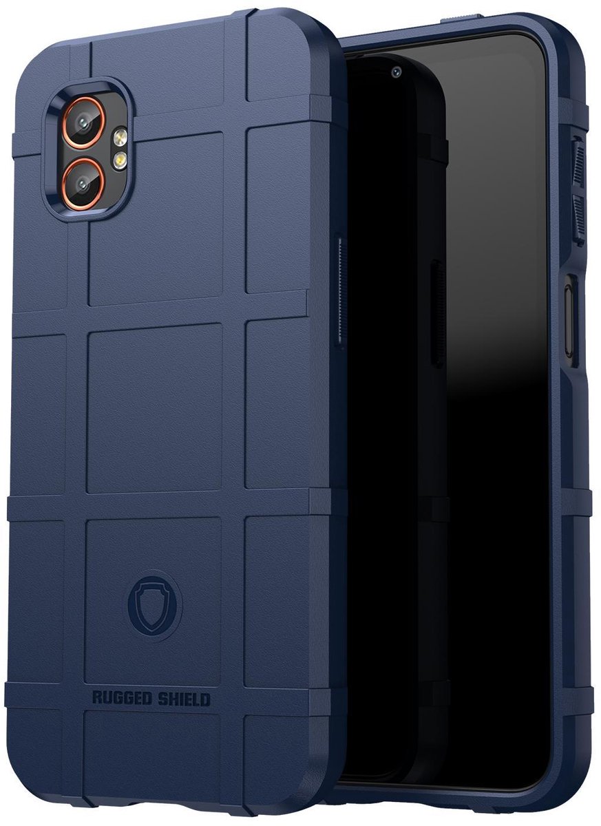 Mobigear Hoesje geschikt voor Samsung Galaxy Xcover 7 Pro Telefoonhoesje Flexibel TPU | Mobigear Rugged Shield Backcover Shockproof | Schokbestendig Galaxy Xcover 7 Pro Telefoonhoesje | Anti Shock Proof - Blauw
