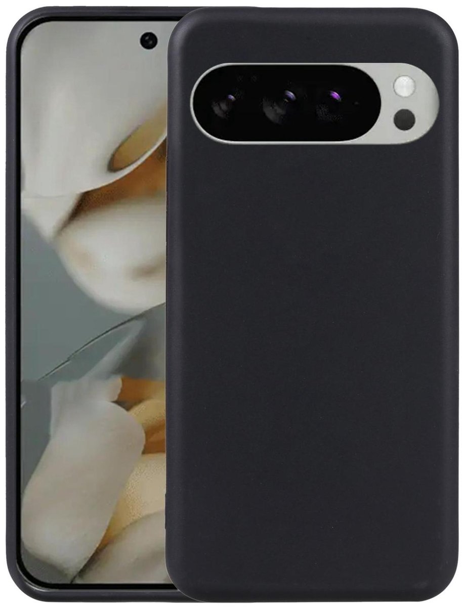 Mobigear Telefoonhoesje geschikt voor Google Pixel 10 Pro XL Hoesje Flexibel TPU | Mobigear Basics Bookcase - Zwart