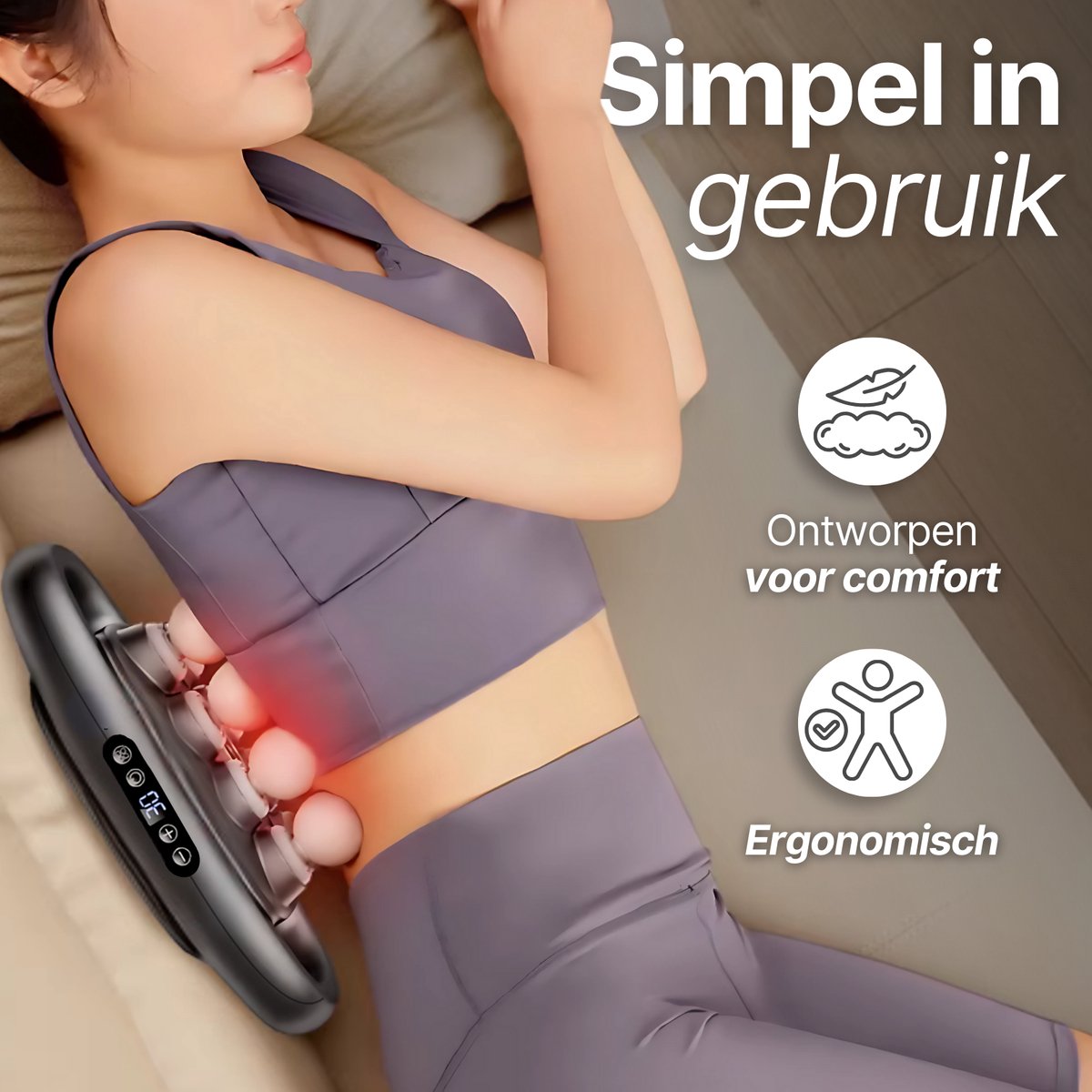 We Flow Massagepistool 8 koppig met infrarood en 30 standen thumbnail 5