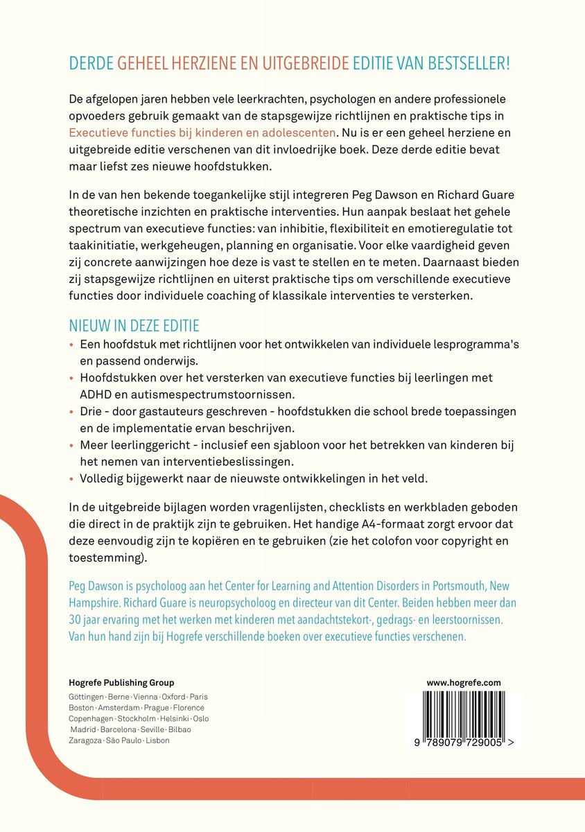 Achterkant van een boek met tekst over "Derde gehee" herziene editie".