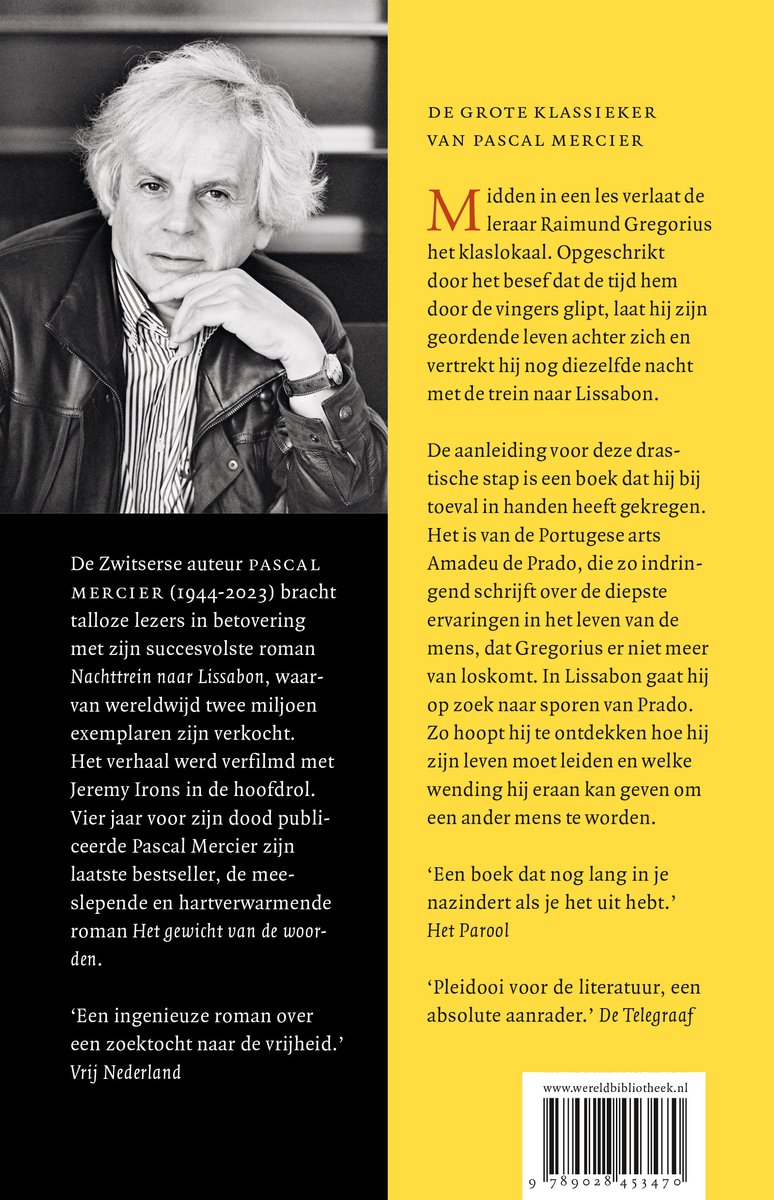 Nachttrein naar Lissabon - back cover