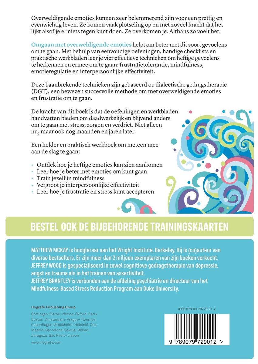 Omgaan met overweldigende emoties - back cover