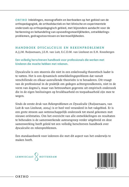Ortho - Handboek dyscalculie en rekenproblemen
