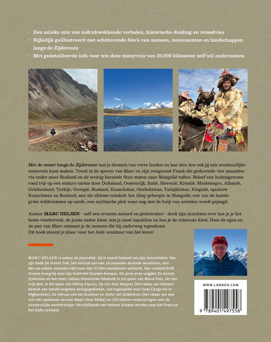 Met de motor langs de Zijderoute - back cover
