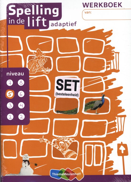 Spelling in de lift adaptief (set van 5) niveau 5 Werkboek - cover