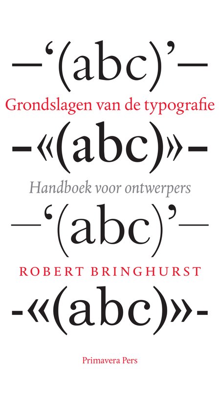 Grondslagen van de typografie - cover