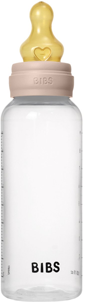 Bibs Fles - Medium Flow - 270 ml - Latex - Blush van Merkloos — afbeelding 4