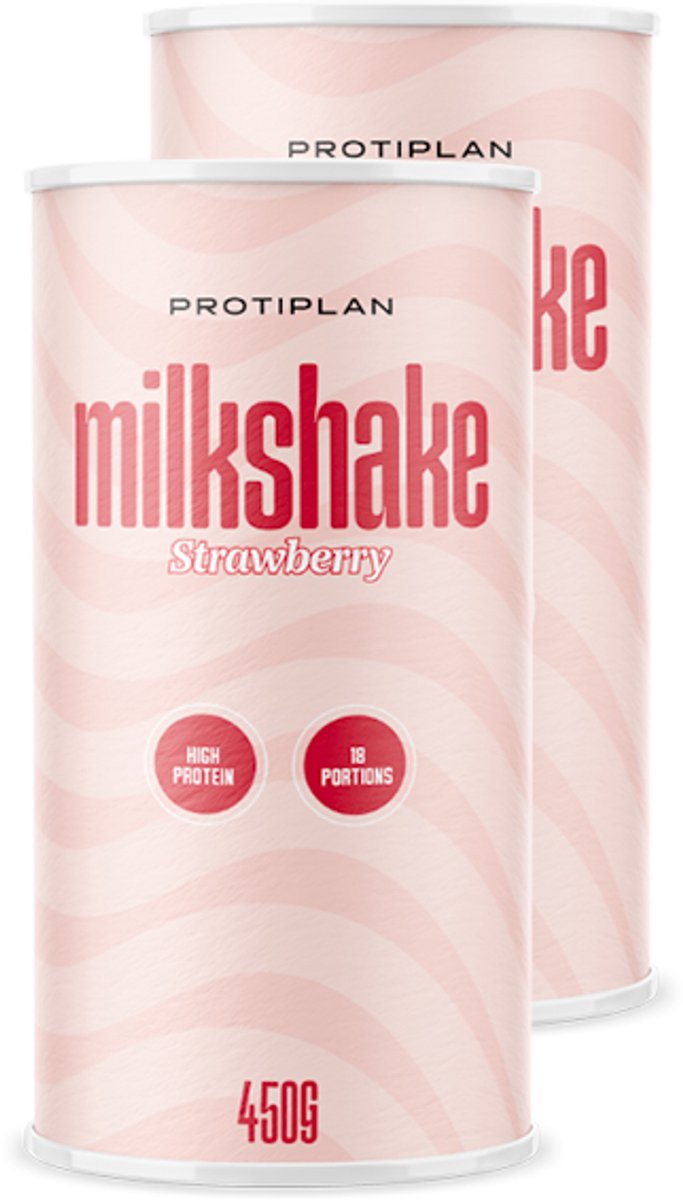 Goedkoopste Protiplan | Proteïne Milkshake Aardbei | 1 x 450 gram | Eiwitdieet | Proteïne shake | Past in een koolhydraatarme levensstijl