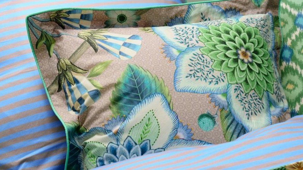 Pip Studio Sierkussen Pip Studio Viva La Vida Square Cushion - Blauw