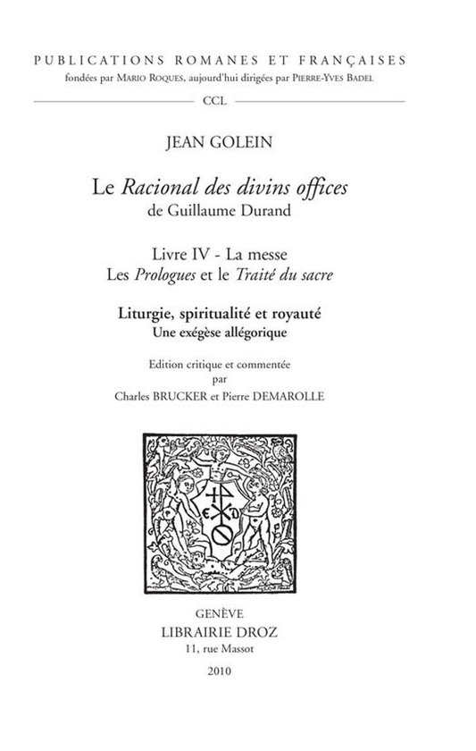 Publications Romanes et Françaises - Le Racional des divins ... - cover
