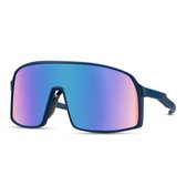 Zonnebril - Fiets - Sport - Festival bril - Rave - Voor heren en dames - Blauw - Blauw spiegelglas