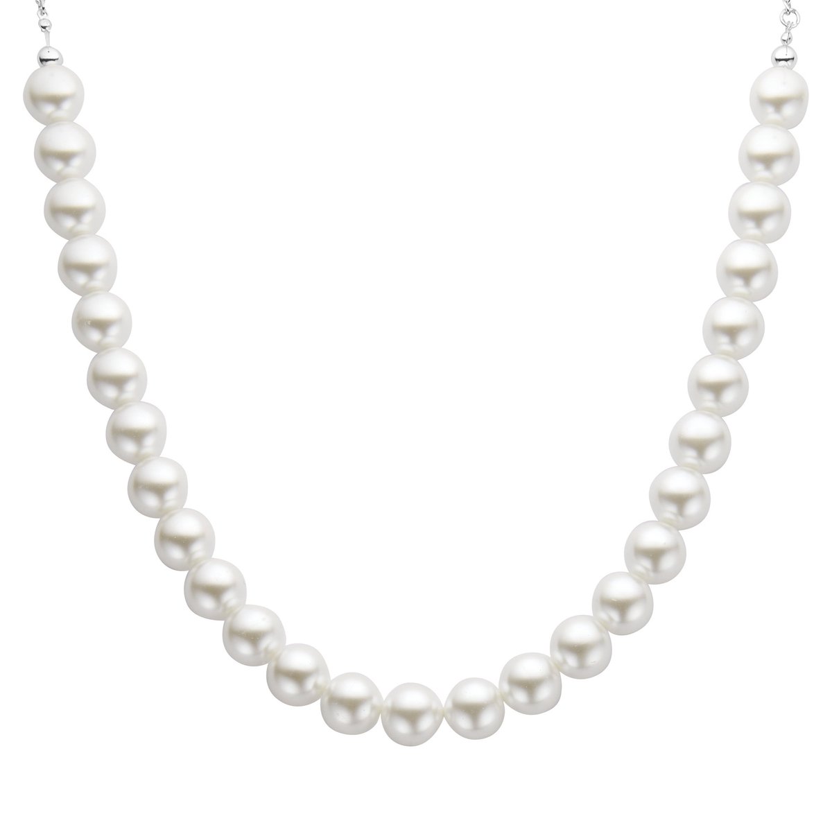 Biba Collier Parels Wit 14mm Zilver