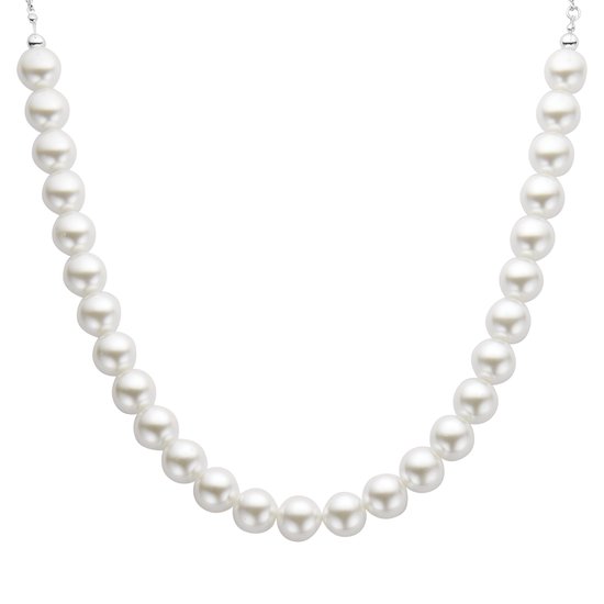 Collier Biba Perles Wit 14mm Argent