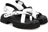 DESA Sandalen Leer Wit Vrouwen Schoenpunt: Nez ouvert Maat: 39 EU