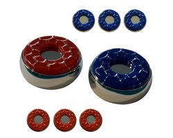 TopTable Shuffleboard Pucks medium 53mm set 4x Blue and 4x Red