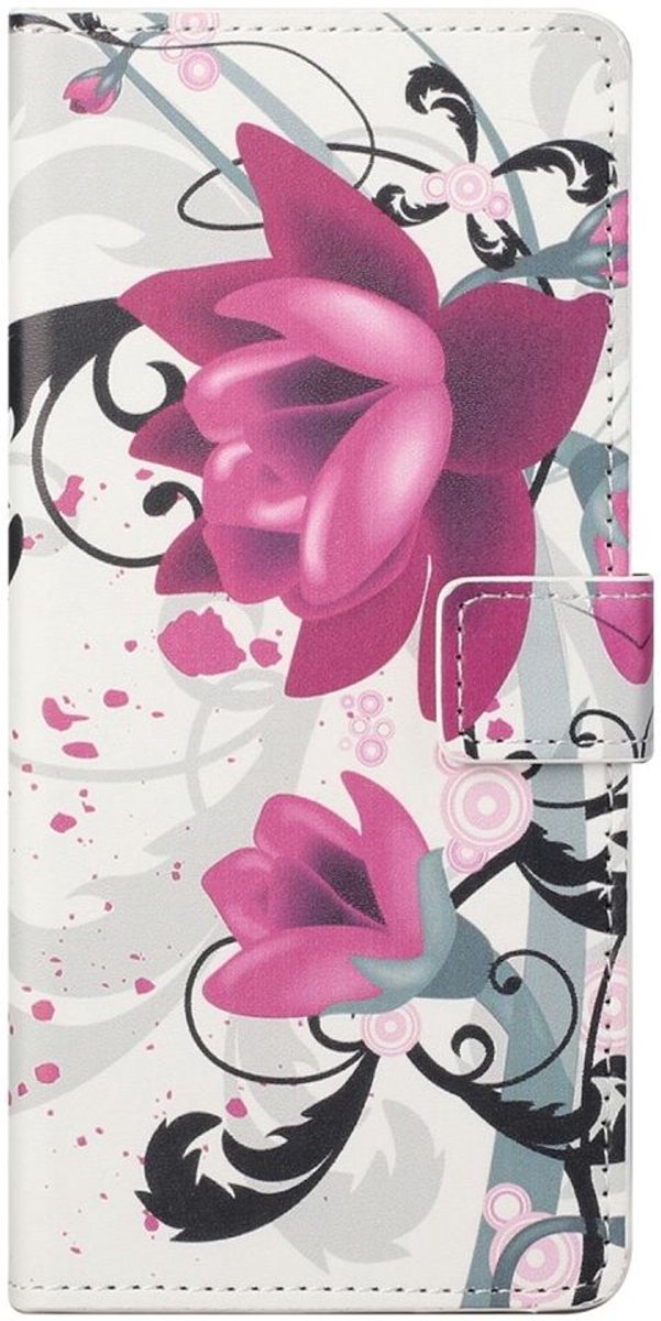 Hoesje Portemonnee Book Case Rozen Print Geschikt voor Samsung Galaxy S23