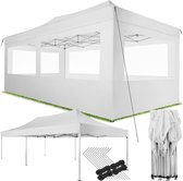 Bol.com tectake® Vouwpaviljoen - Opvouwbaar en waterdicht - Tuinpaviljoen met 4 zijpanelen - Incl. haringen scheerlijnen en tas ... aanbieding