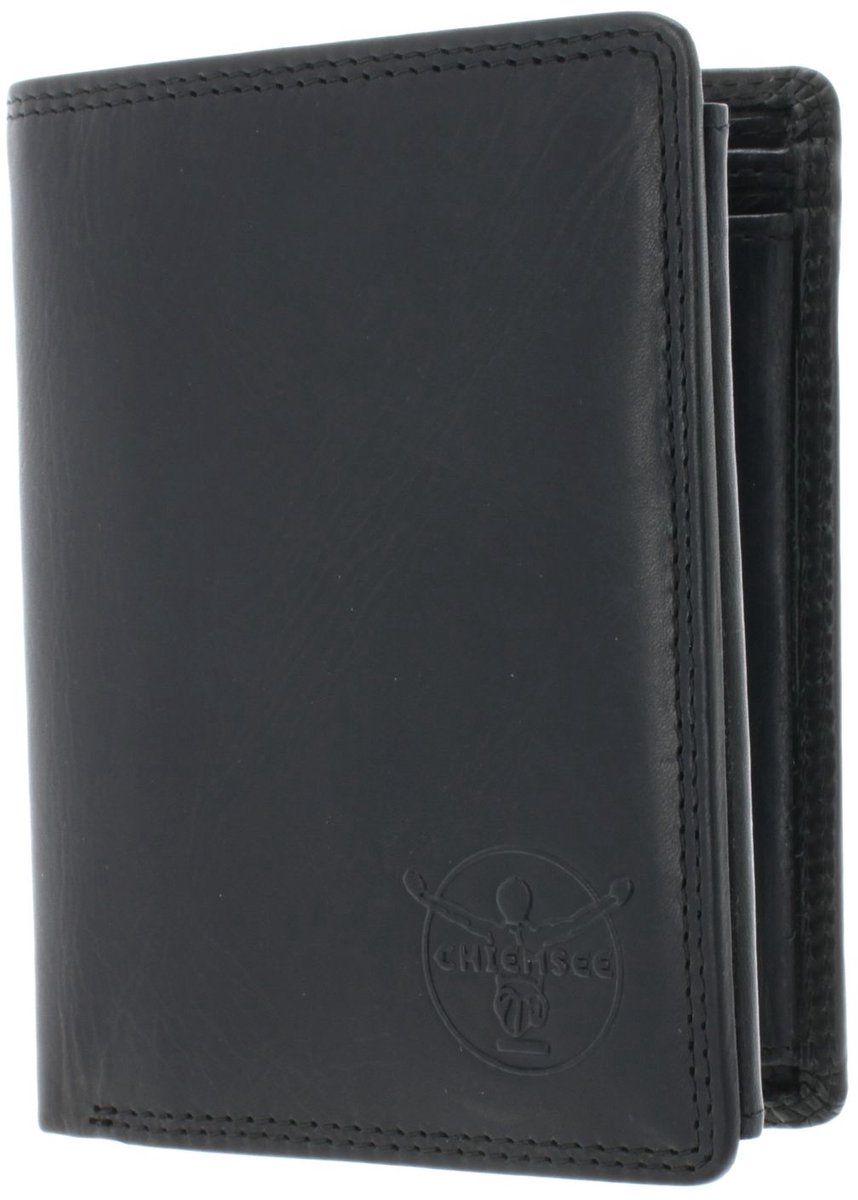CHIEMSEE Leren Portemonnee Dalian Wallet With Flap Black Zwart