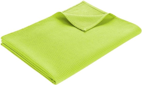 Wafeldeken Geel 100% katoen zomerdeken, plaid sprei