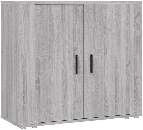 Buffet vidaXL 80 x 33 x 70 Commodes , bois traité, couleur chêne Sonoma gris.