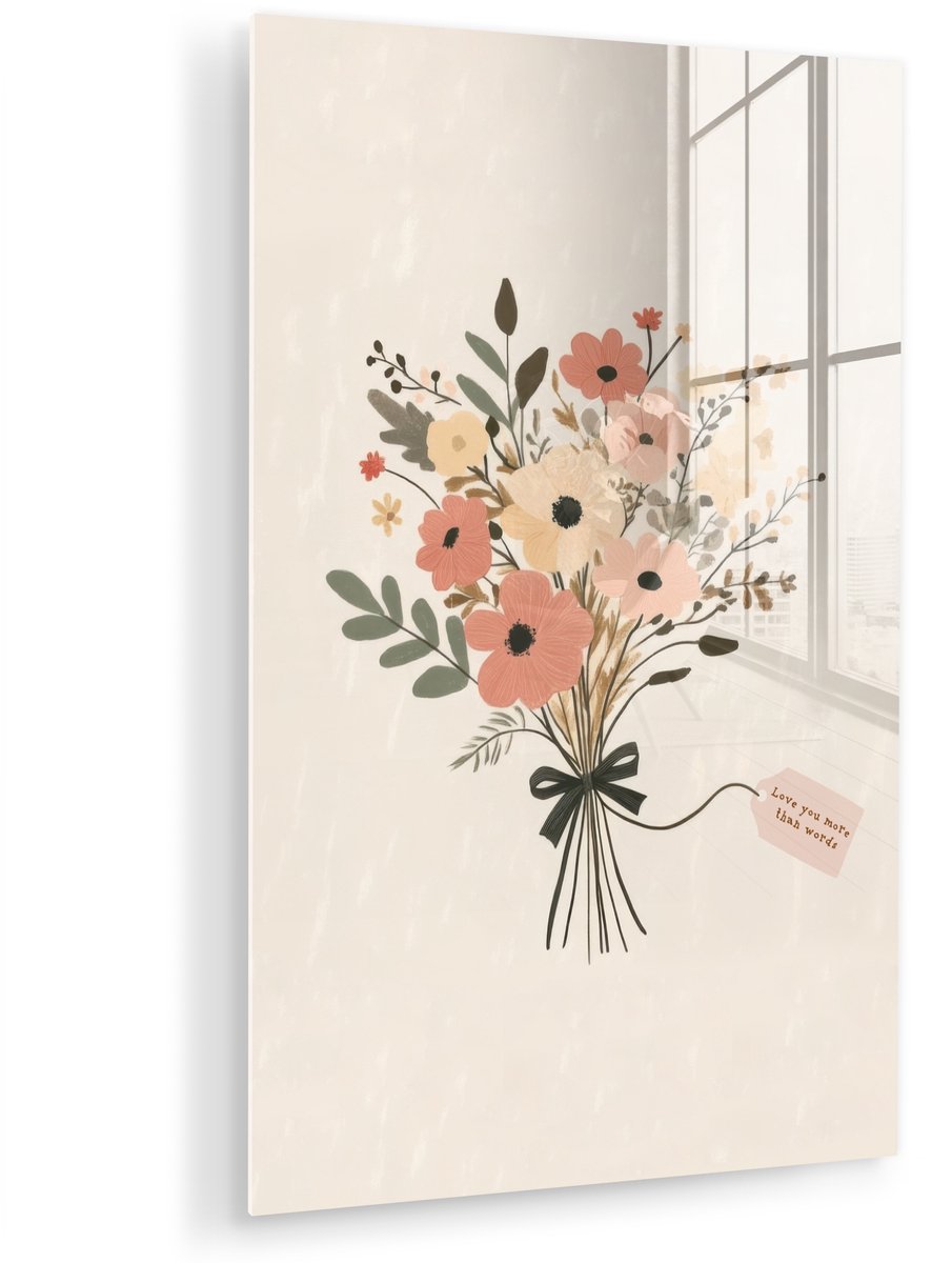 Bloemen - Quote - Beige - Lint