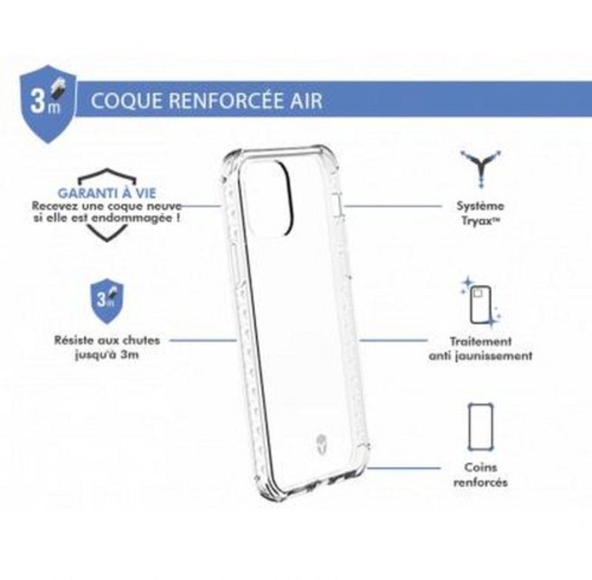 Force Case, Versterkte hoes Geschikt voor Apple iPhone 11 Pro AIR, Transparant