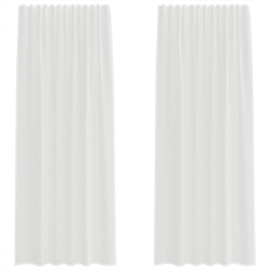 vidaXL Gordijnen voile met roedezakken 2 st wit–140x245 cm