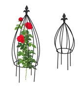 plantensteun metaal - set van 2 - obelisk - 65 en 48 cm - klimplanten