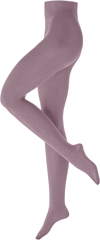 Burlington Cosy Cottage gedessineerd katoen wol panty dames rood - maat 42-44