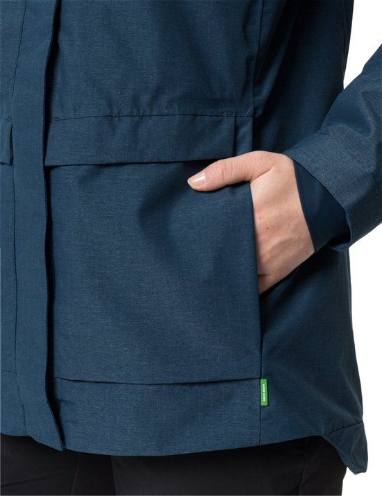VAUDE Women's Comyou Pro Rain Jacket, Jas, Regenjas, fietskleding, met kap, waterdicht, Dames, Fietsjack