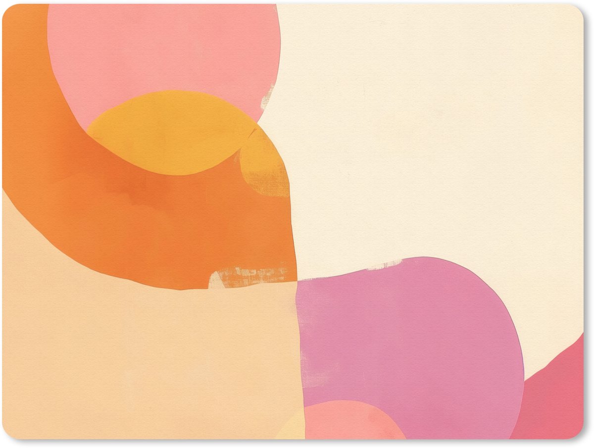 Muismat 23x19 cm - Mousepad Vormen - Abstract - Kleurrijk - Muismatten