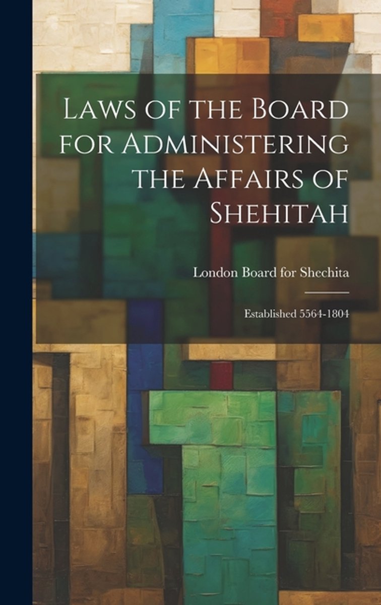 Laws Of The Board For Administering The Affairs Of Shehitah van