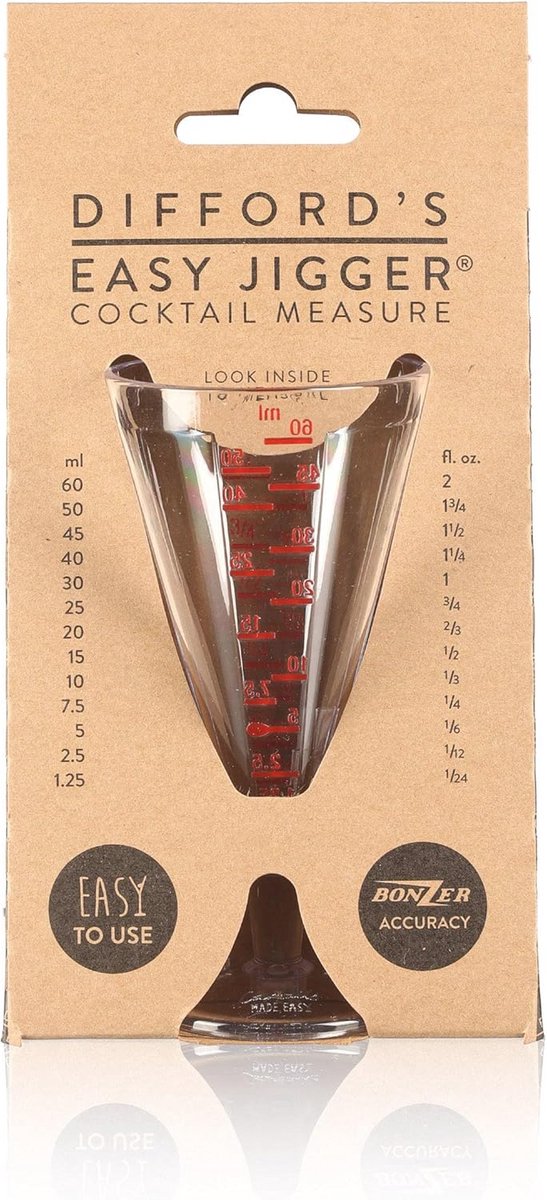 Cocktail Jigger in 25ml, 50ml en 60ml - Perfecte Accuratesse voor Drankmeting
