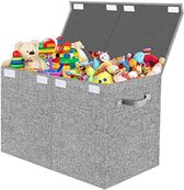 Grote opbergmand, wasmand, gevlochten dekenorganizer, speelgoedmand met handgrepen, grote mand voor het opbergen van dekens, kussens (gradiënt geel, 45 X 50 CM