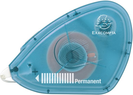 Exacompta 6x Dubbelzijdige lijmroller voor foto - permanent - lengte 13m - Turkoois - 12996E