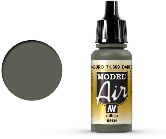 VALLEJO Model Air (309) Dark Slate Grey (17ml.) (FS34096-BS634) | bol