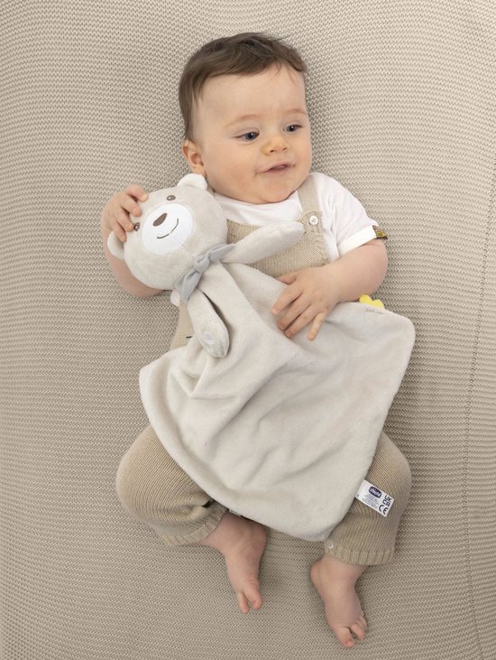 Chicco Maxi Doudou Knuffeldoekje met Muziek - Groot Knuffeldoek 47 x 40 cm - Zacht Velours - Machine Wasbaar - Beige (0M+) van Chicco — afbeelding 2