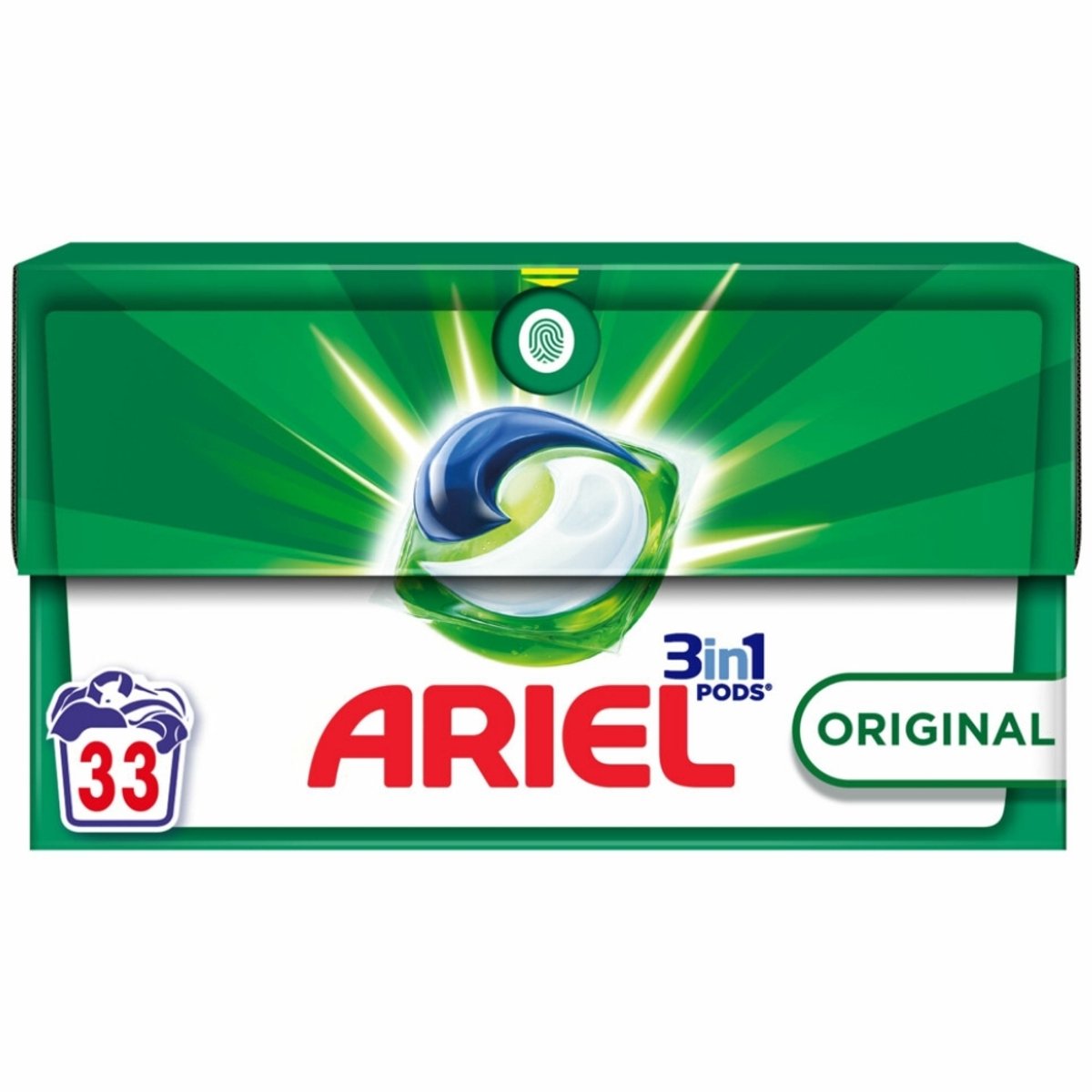 1 x Ariel - 3in1 Wasmiddel Pods - Original - 33 Pods - 3 In 1 Wasmiddel - Wasmiddel Pod - Koud Water Wasmiddel - Vlekverwijderaar - Frisheid Wasmiddel