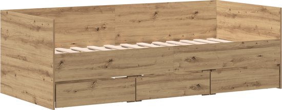 vidaXL Bureau Artisan Eiken 90 x 50 x 76 cm bureau