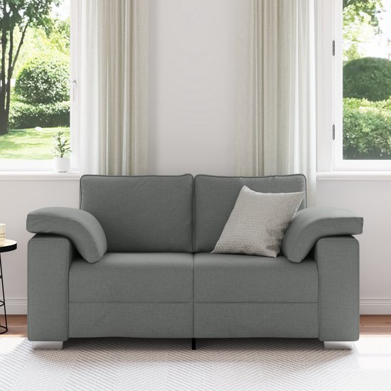 vidaXL - Causeuse - Gris foncé - 120 - cm