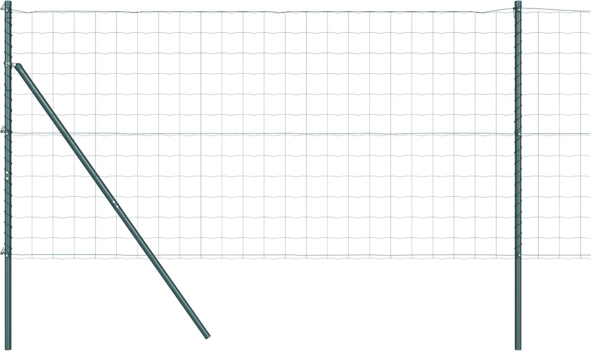 vidaXL - Euro - Fence - Grondfix - 25 - x - 1 - m - PVC-Coated - Staal - Groen - Mesh
