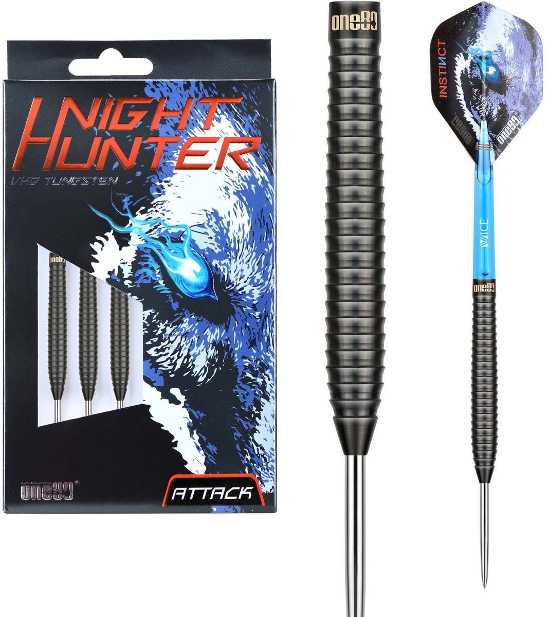 ONE80 Night Hunter Attack 90% - Dartpijlen 22 Gram