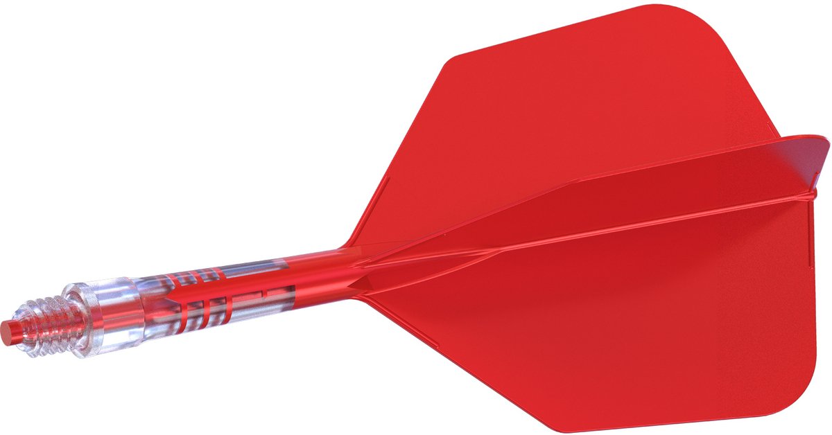 Cuesoul ROST T19 Integrated Dart Flights Big Wing Carbon Red - Dart Flights