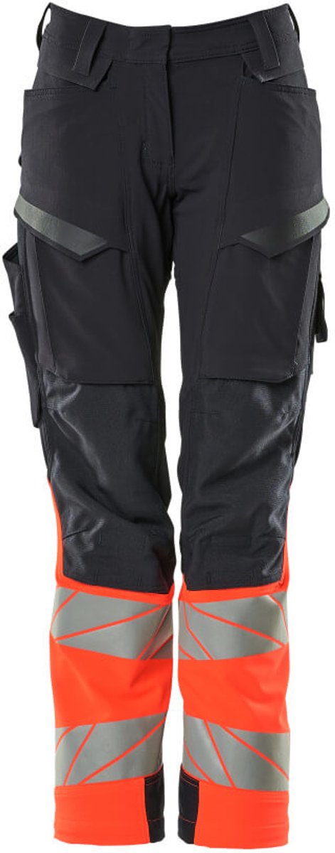 Mascot Accelerate Safe Broek met kniezakken 19178-511 - donkermarine/hi-vis rood - C40 - 76