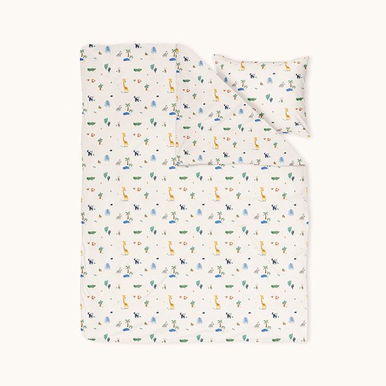 Petite Amélie Dekbedovertrekset – 120x150 cm – 100% Biologisch Katoen – Safari