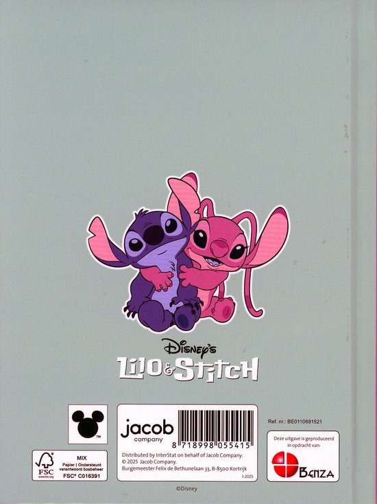Disney Lilo & Stitch – Vriendenboek – 80 Pagina’s – Hardcover – Invulboekje voor Kinderen