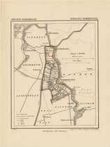 Historische kaart, plattegrond van gemeente Wormerveer in Noord Holland uit 1867 door Kuyper van Kaartcadeau.com